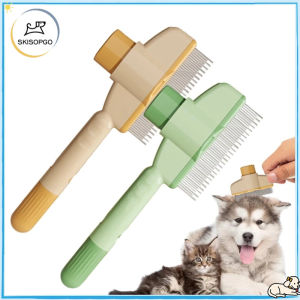 SKISOPGO Pet Hair Removal Needle Comb Removes Tangled Hair Grooming Tool Pet Stainless Self-cleaning Comb