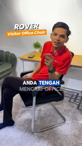 Cassa ROVER Ergonomic Office Side Chair Visitor Chair with Breathable Mesh Back ( Kerusi Pejabat )-Black