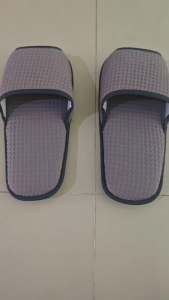 สลิปเปอร์โรงแรม รองเท้าใส่ในบ้าน Slipper พื้นนิ่ม Blue Sleep