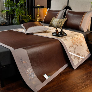 Far Dream Home Textiles Double-Sided Ice Vine Mat Silk Cooling Foldable Air Conditioned Soft Bedding Three-Piece Set for Home Use