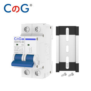 CG AC Miniature Circuit Breaker 2 Pole 6A 10A 16A 20A 25A 32A 40A 50A 63A 120/240V Thermal Magnetic Trip Din Rail Mount Switch