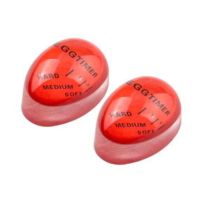 FAIS DU 2pcs Color Changing Egg Timer Cooking Resin Perfect Boiled Eggs By Temperature Kitchen Helper Egg Timer Red timer tools