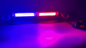Red Blue COB Car Truck Emergency Flasher Dash Strobe Light Vehicle Windshield Flash Light Signal Lights 16 Flashing Modes