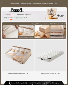 HONGSHENG | Giường Da Lớn cho Nhiều Người 3m