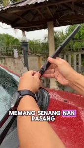 1pair(set) Honda BRV Mugen Japan Silicone Wiper Blade Front Windscreen 3 Section Boneless Full Silicone Wiper U Hook J Hook