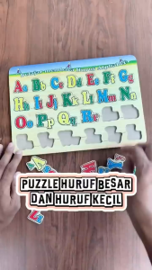 Puzzle Huruf Besar - Kecil Belajar Mengenal Huruf Dengan Cara Interaktif - Kayu Seru