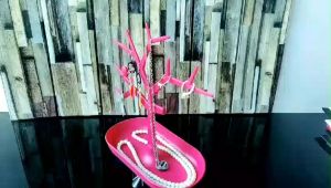 Rak Display Tempat Penyimpanan Perhiasan Bulat Bentuk Tanduk Rusa Kalung Cincin Rak Organizer