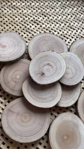 Lát gỗ thông vintage lát gỗ decor trang trí giáng sinh lót cốc