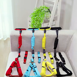 Dog Harness with Leash Pet Adjustable Leash Breathable Pet Chest Strap Puppy Cat Vest for Small Medium Dogs