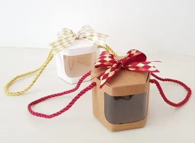 Brand New Hexagon Kraft Material Gift Box