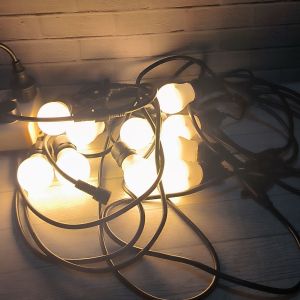 PAKET FITING LAMPU CAFE E27 10M 10 FITTING + 10PC LAMPU 5W WARM WHITE OUTDOOR ANTI AIR 10M 10F Kabel Fitting Gantung 10 METER 10 Fitting Lampu Gantung CAFE 10Meter LAMPU TAMAN LED Outdoor E27 Fitting KAFE DEKORASI LAMPU HIAS BAGUS KUALITAS PREMIUM