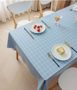 Túi Vải PVC Sang Trọng Chống Thấm Nước Chống Dầu Không Cần Giặt Phong Cách Hiện Đại Đơn Giản Vuông Chữ Nhật Bàn Ăn Bàn Trà