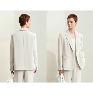 Amii Autumn New Style Womens Three-Piece Suit Set Shoulder Padded Wide Leg Pants Windbreaker Anti-Uv Commuter Outfit