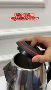 Teko Listrik Stainless Steel 2.0L Besar Otomatis Electric Kettle Pemanas Air mati sendiri