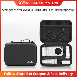 XFJI Storage Bag Case Drop-resistant Hard Shell Handbag for X300 Ultra G2 Dual Lens Teleconverter Photographer Kit Accessories