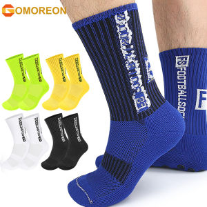 1Pair Men Women Soccer Socks Anti-Slip Socks for Soccer Football Basketball Yoga Running Trekking With Anti-Blister Pads