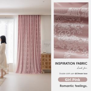 ORIENTAL LAN | Full Blackout French Lace Double Layer Curtains