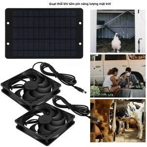 Quạt Thông Gió Năng Lượng Mặt Trời Mini Máy Hút Khí Năng Lượng Mặt Trời Cho Chuồng Chó Chuồng Gà Nhà Di Động Nhà Kính - Điều Khiển Cảm Ứng Quạt Điện