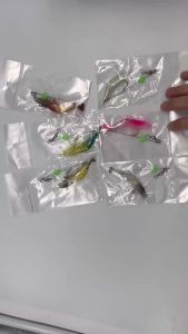 Weihe FISHING | Bộ Mồi Câu Tôm Phát Sáng WEIHE 5 Chiếc 9cm Mồi Giả Có Móc Câu Dụng Cụ Câu Cá Cho Biển Sông Hồ Suối