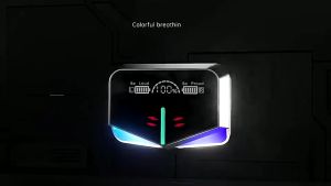 Game Earphone  M28 TWS Wireless Bluetooth Headset RGB LED HD Mirror Display Gaming Low-latency Earbuds Gaming Wireless Earphones With Fingerprint Touch And Digital Display 9D Stereo Noise Reduction For Smartphone Gamer Fon Telinga 无线蓝牙耳机