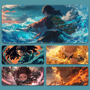 Ultra Large Mice Pad Anime Ghost Slayer Office Computer Keyboard Mat Anti-Slip Mouse Pad for Boys Work Desktop Accessories