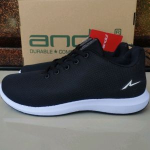 Sepatu Ando Asher Hitam Putih Black White