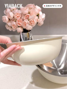 Stainless Steel Basin for Washing Fruits And Vegetables Piano Baking Paint Drainage Viaback Brand round Shape Japanese Style