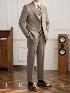 Vintage Tweed Check Double Breasted Suit