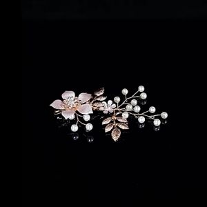 YADORNOS Jepit Rambut Elegan Mutiara Bunga Emas untuk Pesta dan Dekorasi