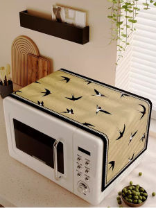 New Chinese Style Microwave Oven Cover Cloth Baking Oven Special Protective Cover Lid Dustproof Waterproof Oil-resistant Kitchen Accessories