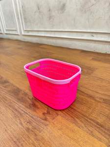 (( PVC DWI WARNA )) Keranjang Sepeda Anak Mini Perempuan Ukuran Sepeda 12 16 18 inch Bicycle Iron Basket