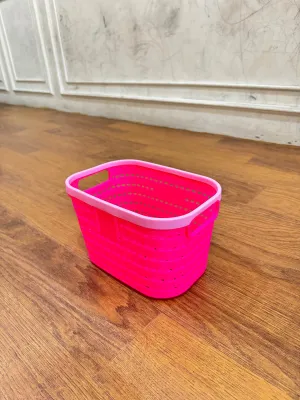 (( PVC DWI WARNA )) Keranjang Sepeda Anak Mini Perempuan Ukuran Sepeda 12 16 18 inch Bicycle Iron Basket