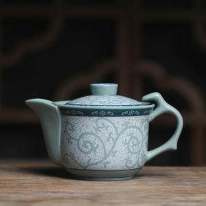 Artistic Ceramic Tea Pot Small Size Anti-Scalding Gongfu Tea Brewing Pot Traditional Chinese Style Dining Table Utensils