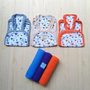 New varian / 12pcs popok & 3pcs bedong seri orange / bisa cod / perlengkapan bayi murah