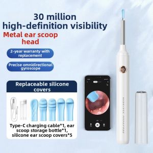 Smart Visual Ear Spoon High Definition Lighted Ear Cleaning Tool with Lamp Childrens Ear Digging Gadgets Non-Disposable
