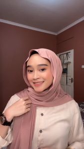 Pashmina Kaos Jersey Flowy Premium Hijab Pasmina kaos