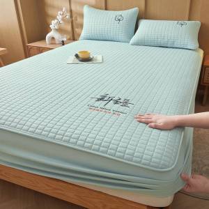 Embroidered Dustproof Soft Comfort Thick Cotton Bed Cover