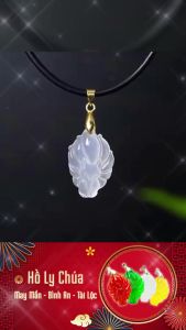 Mặt Dây Hồ Ly Chín Đuôi Đá Mã Não Hỗ Trợ Tình Duyên Thu Hút Tài Lộc- Trang Sức PAG