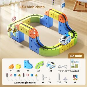 Trẻ Em Từ Tính Đường Sắt Xe Ô Tô Khối Xây Dựng DIY Giáo Dục Ma Thuật Đường Đua Xe Lửa Xây Dựng Đồ Chơi Cho Trẻ Em Quà Tặng Giáng Sinh