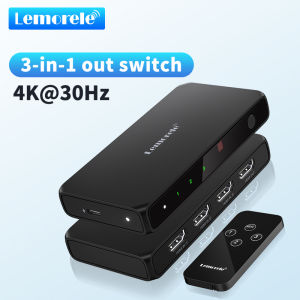 LEMORELE HDMI Switcher 4K 30Hz 5 In 1 Out Distributor Converter Bidirectional Switching for Laptop TV Projector Monitor Switch