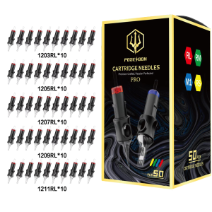 50PCS POSEIDON PRO MAX Tattoo Needle Kit Disposable Safty Mixed Tattoo Cartridge Needle Professional Permanent Makeup Tattoo Nee