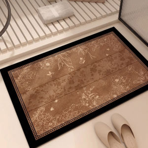 Semi-Circular French Style Retro Diatomaceous Mud Absorbent Bath Mat
