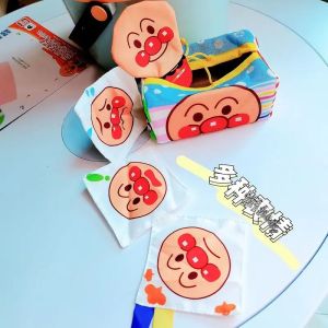Bandai | Hộp Đựng Khăn Giấy Mô Phỏng Vải Mềm Mại Anpanman Với Đồ Chơi Giấy Nhăn Đạo Cụ Cosplay Dễ Thương Vui Nhộn Dành Cho Lứa Tuổi Từ 14+ Phù Hợp Cho Bé Từ 6 Tháng Tuổi Trở Lên