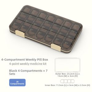 Sealed Multi-Compartment Pill Box 21 Cells