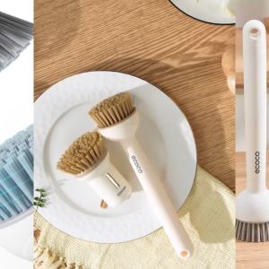ECOCO Pan Dish Washing Brush - Sikat panci dapur sikat pencuci panci khusus yang tidak menempel pada minyak dan tidak merusak panci sikat pembersih multifungsi sikat panci rumah tangga bergagang panjang