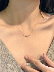999 Pure Silver Smiling Face Necklace Womens Luxury Summer  Clavicle Chain Birthdays Gift Original Design Jewelry