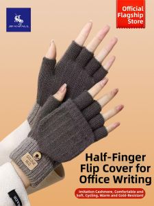 JIFANPAUL | Winter Warm Wool Half-Finger Flip Top Gloves