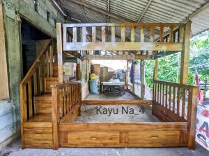 Tempat Tidur Anak Tingkat Kayu Jati