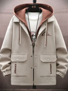 QIAODIMENGLA | False Two Piece Fashion Autumn Spring Men Jacket