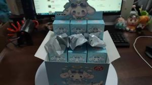 Sanrio | Cinnamoroll Blind Box 24Pcs Cute Resin Figures Kawaii Desk Decor Anime Collectible Toys Mystery Box Gift for Fans Car Ornament